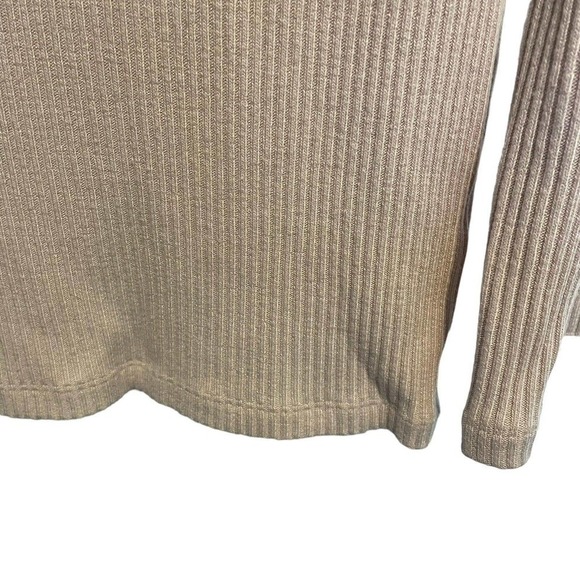 J. Crew Sweater Ribbed Bateau Neckline Beige Stretchy Women's Size Large - Picture 4 of 6